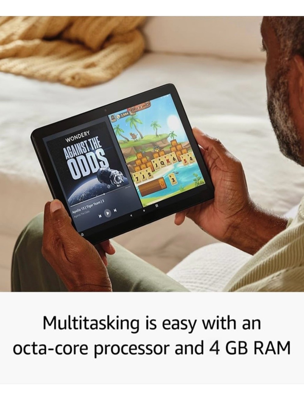 Amazon Fire HD 10 Tablet — Black, 64 G, no ads on lockscreen - Picture 3 of 8